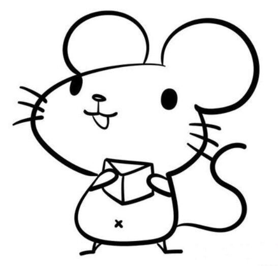 可爱小老鼠简笔画 - 儿童画简笔画图片 - 哇图网