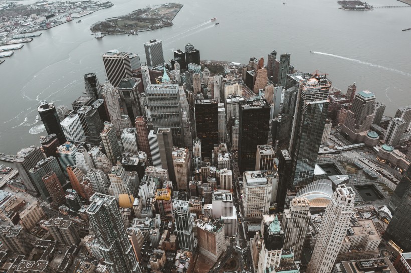 点击大图看下一张：美国纽约曼哈顿建筑风景图片