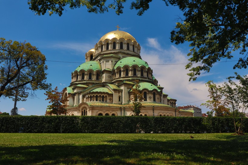 点击大图看下一张：乌克兰圣索非亚大教堂建筑风景图片