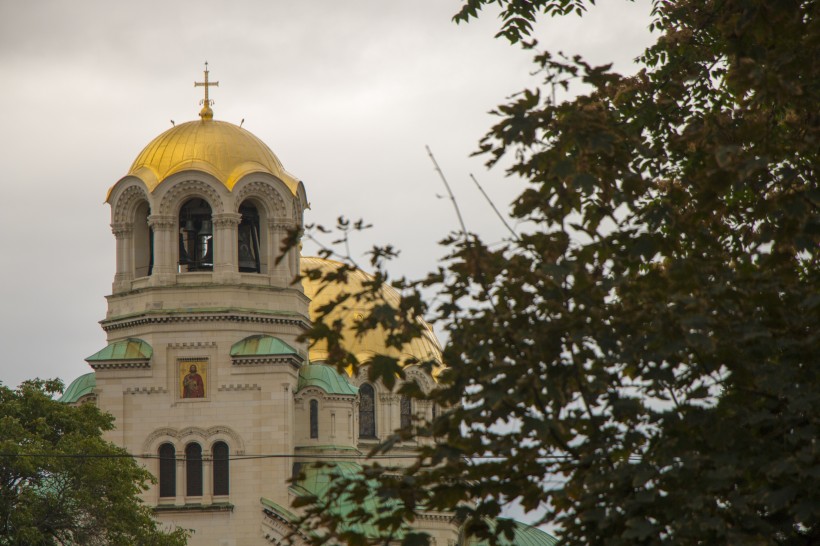 点击大图看下一张：乌克兰圣索非亚大教堂建筑风景图片