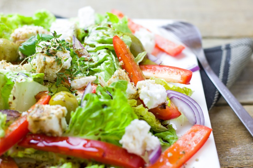 点击大图看下一张：清脆爽口的蔬菜沙拉图片