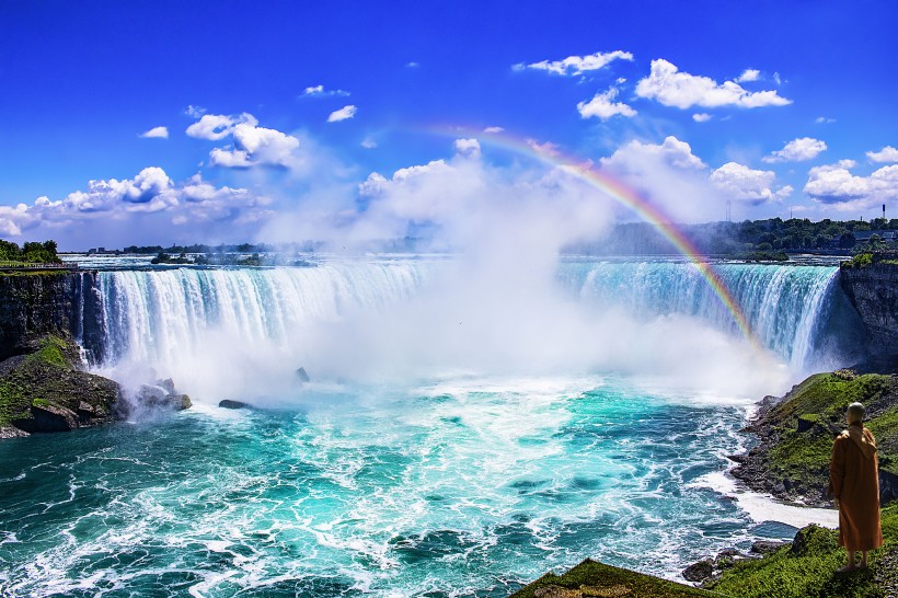 点击大图看下一张：加拿大尼亚加拉瀑布壮观的自然风景图片