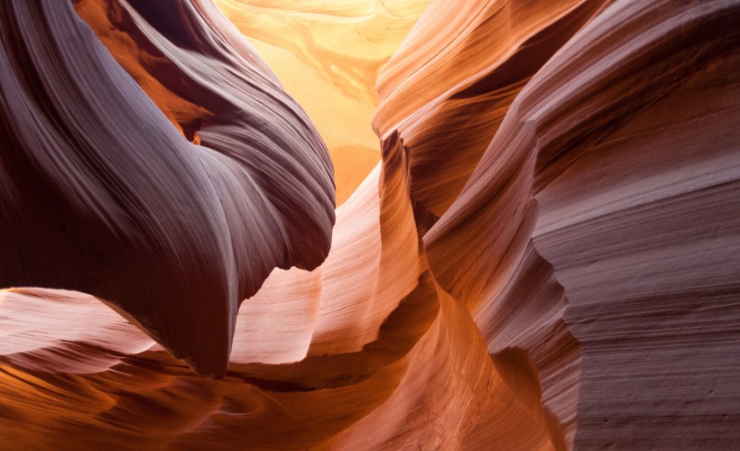 点击大图看下一张：美国亚利桑那州羚羊峡谷自然风景图片