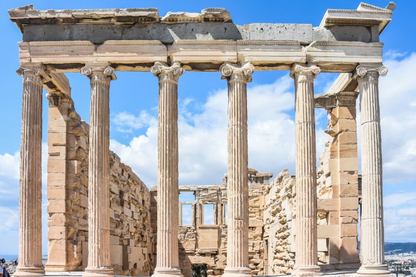 点击大图看下一张：希腊帕台农神庙建筑风景图片