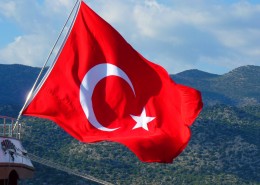 红色的土耳其新月星星国旗图片_25张