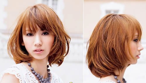 点击大图看下一张：立体感的卷发 小脸效果显著的发型!既成熟又不乏可爱的发型很受日本女孩欢迎~卷发很有立体感，向日葵般渐变的发色在柔和中又带点特立独行的感觉。
