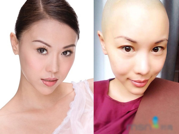 点击大图看下一张：漂亮女星们都曾尝试过光头造型，都说光头是检验女神的唯一标准，那么下面这些女星光头造型，达到你心目中的女神标准了吗？近日，亚洲小姐王誉霖新造型曝光，精致的五官却搭配了光头造型。曾参加2008年亚洲小姐竞选的王誉霖，在今年上半年两次剃头，投入大量时间到禅修院学习，并自资为中华传统文化精华《弟子规》拍摄MV。