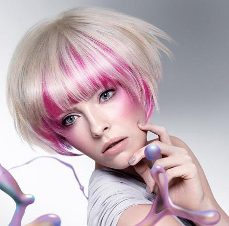 点击大图看下一张：沙宣2014春夏《悬浮造型》趋势发布，炫彩发型引领潮流时尚。