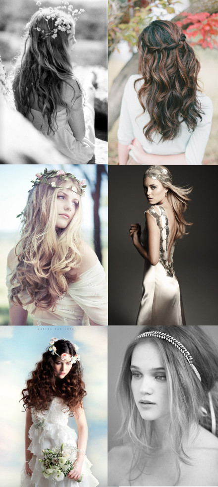 点击大图看下一张：六款森林系的新娘发型,你最爱哪一款？