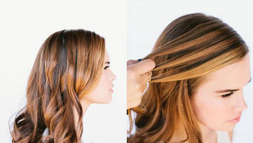 点击大图看下一张：1、把头发梳理清。2、然后把右边最前端的一小块头发分成3小股。