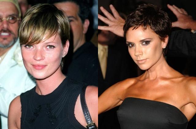 点击大图看下一张：而kate moss（左）、victoria beckham（右）等拥有特立独行的个性和非凡的知名度，她们无疑是80后女生心目中的best偶像，从她们的发型、穿着到妆容，都成为女生们追逐跟风的目标。