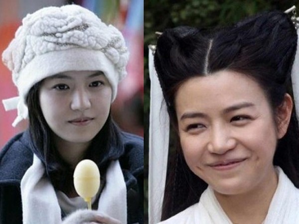 点击大图看下一张：陈妍希“古今”发型对比。