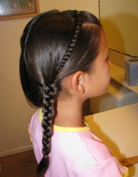 点击大图看下一张：小女孩麻花辫编发发型设计，适合5岁左右的女童。