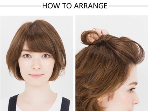 点击大图看下一张：step 1：扎发之前都是要将头发梳理柔顺。step 2：将刘海全部集中向后靠。
