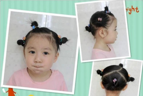点击大图看下一张：小女孩发型绑扎方法大全图片 简单又好看