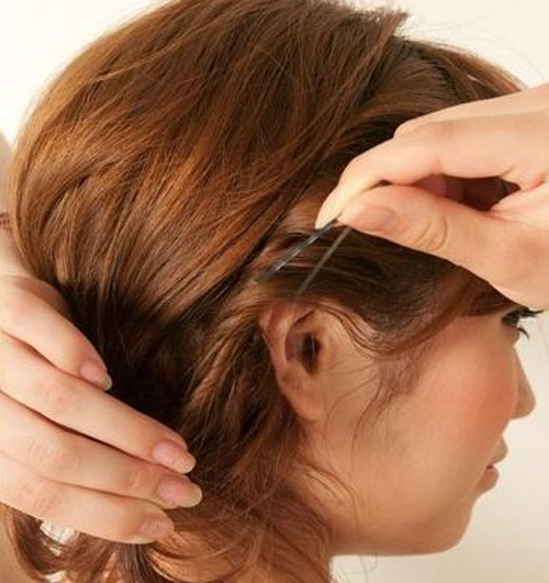 点击大图看下一张：step 4：将另一侧的头发也螺旋旋转。