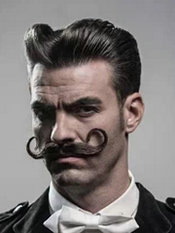 来自西班牙的创意发型设计 绅士头+胡子造型狂野有味[4P]