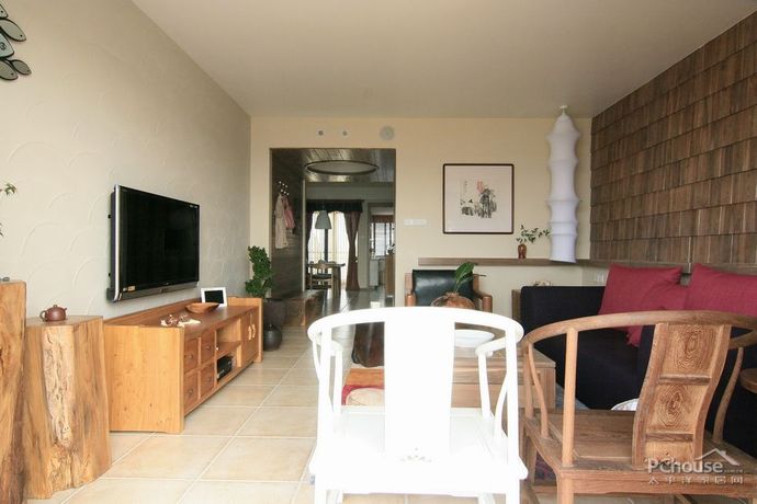 点击大图看下一张:123平米新中式风格婚房效果图