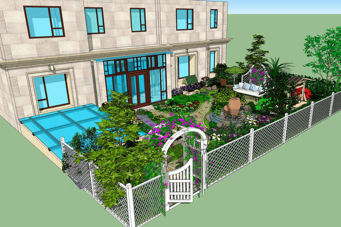 点击大图看下一张:新古典奢华风格别墅客厅装修效果图