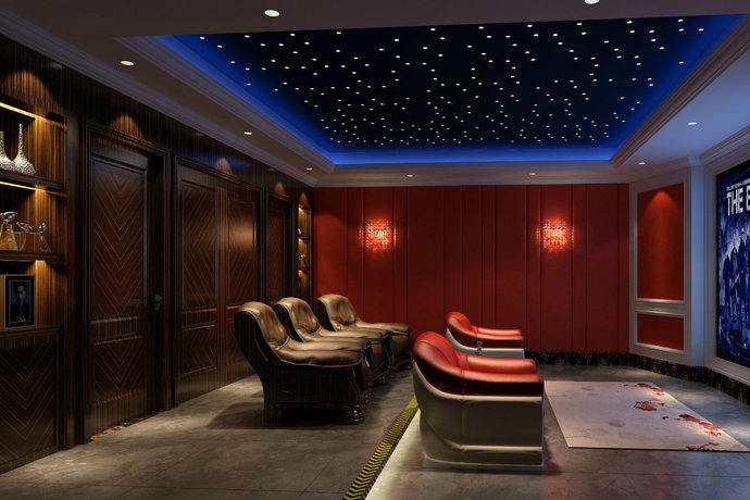 点击大图看下一张：新古典奢华风格别墅客厅装修效果图