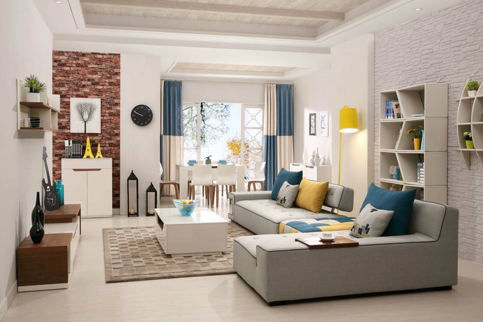 点击大图看下一张：现代简约风精致装修别墅大户型家居效果图