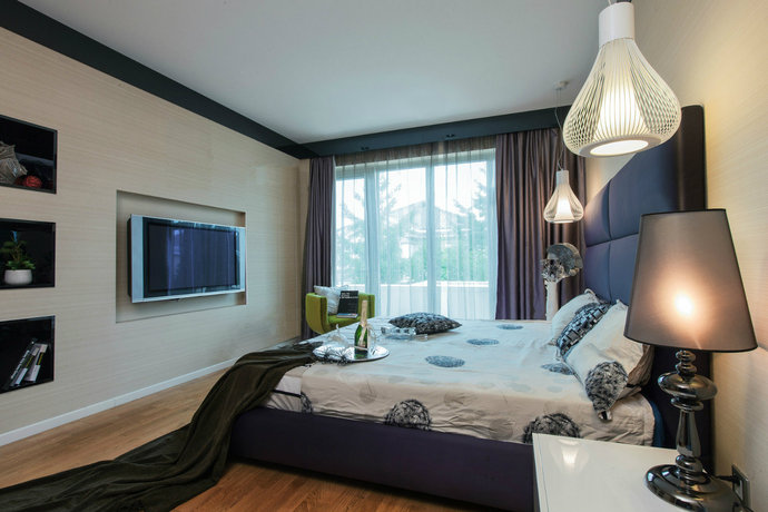 点击大图看下一张：美式简约风格小户型卧室设计图赏