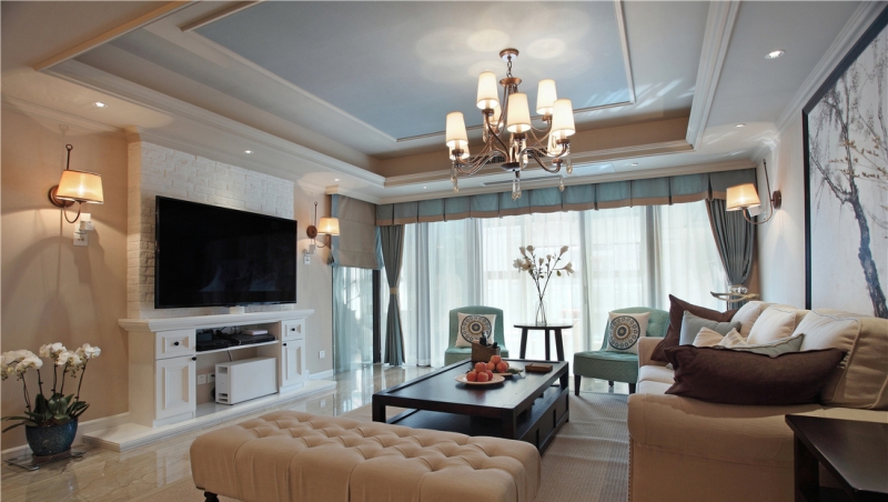 点击大图看下一张：遇见棉的春天清新现代复式结构设计欣赏