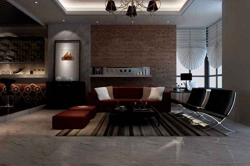 点击大图看下一张:简洁现代风格180平复式装修布置