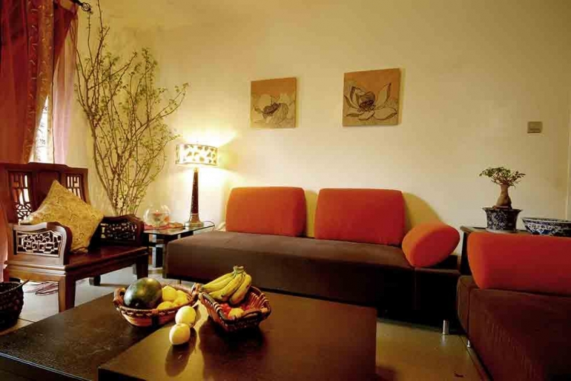 点击大图看下一张:雅致大方中式风格两居装修效果图