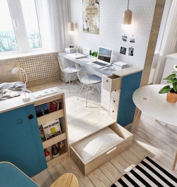 点击大图看下一张:2016简约舒适小户型装修效果图