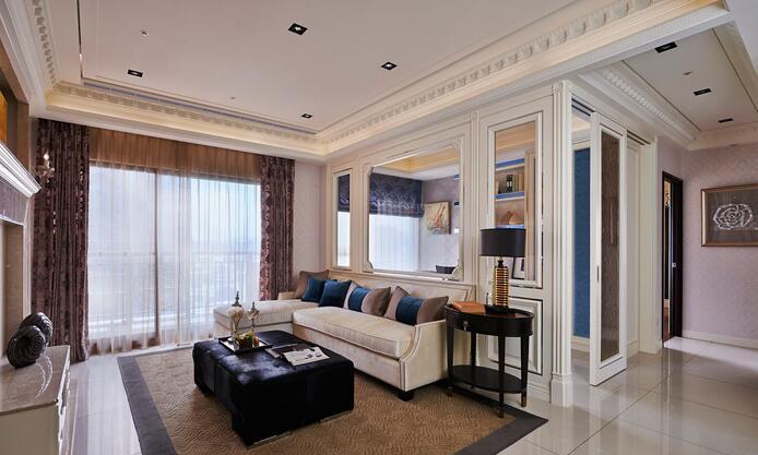 点击大图看下一张:休闲雅致简欧135平三居装修案例