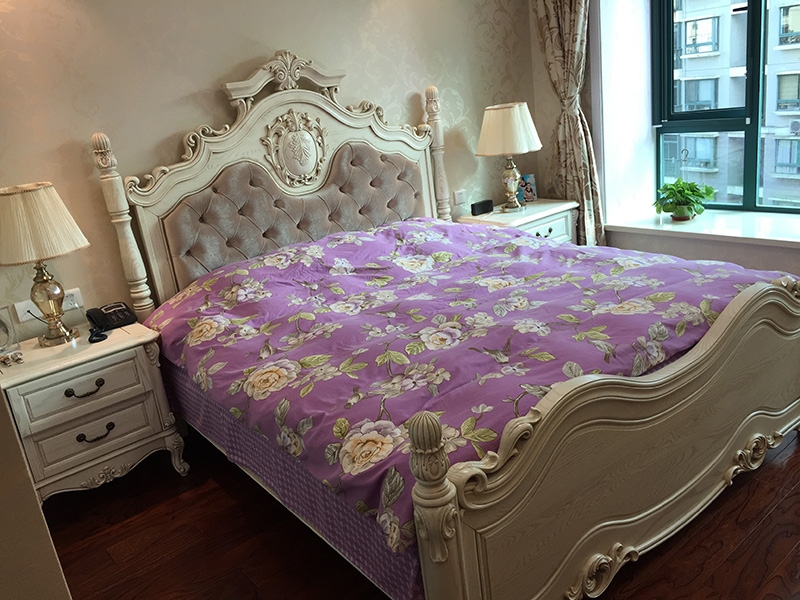 点击大图看下一张：90平清爽实用欧式三室两厅小户型装饰样板