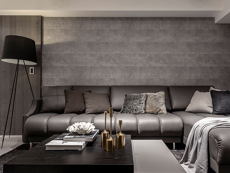 点击大图看下一张：灰色空间现代风格四居室精品装修案例欣赏