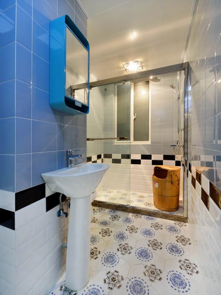 点击大图看下一张：邂逅活力美式两居室小户型装修精品案例