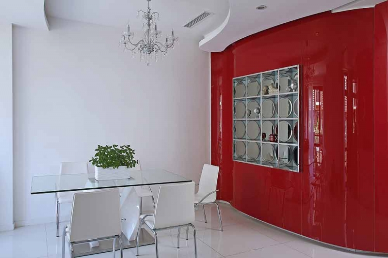 点击大图看下一张：150方个性摩登现代风格复式结构装修设计图