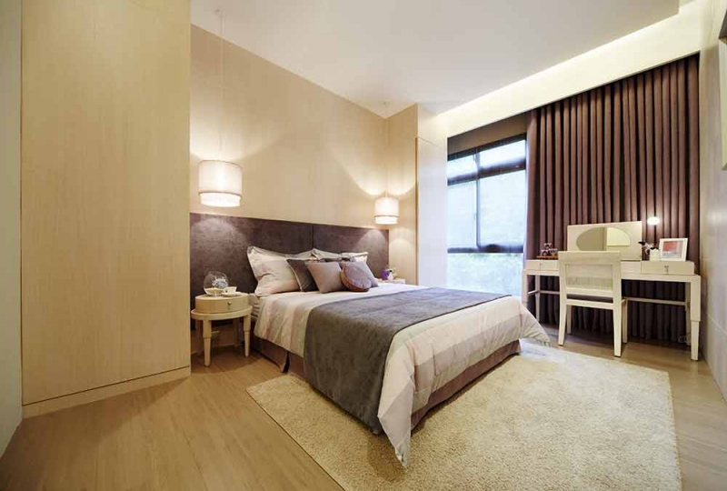 点击大图看下一张：现代简约风格雅致大户型装修案例