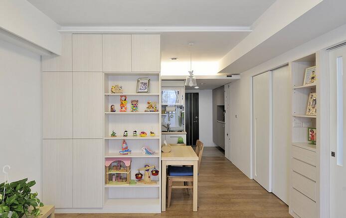 点击大图看下一张：日式简约时尚小户型装修案例