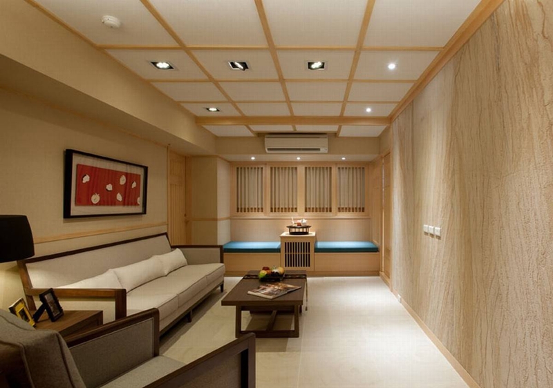 点击大图看下一张：110平素雅原木现代风格三室两厅装修案例分析