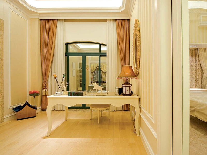 点击大图看下一张:126平欧式三室两厅温馨装潢案例