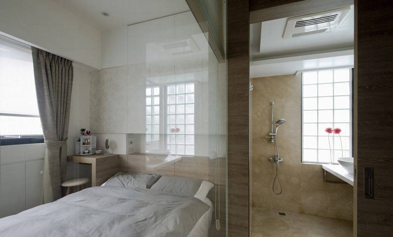 点击大图看下一张:现代素雅时尚小户型设计装修展示