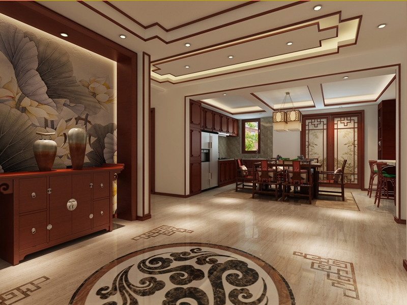 点击大图看下一张：古典韵味中式三居室设计图集