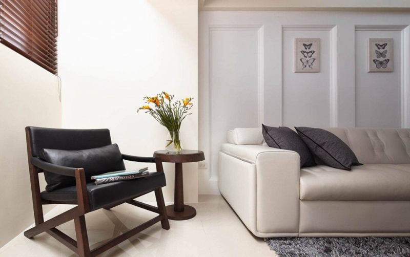 点击大图看下一张：简约典雅四居装修效果图欣赏