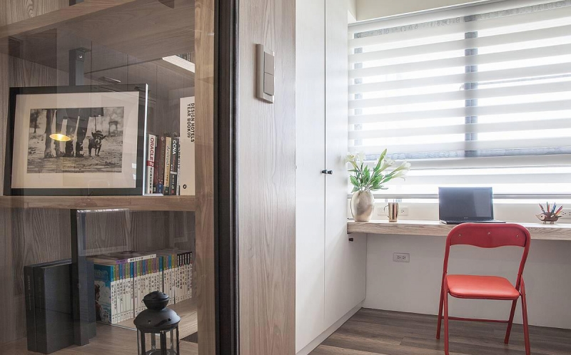 点击大图看下一张：73平温馨美式三居设计案例