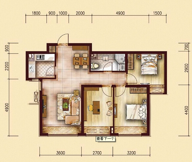 点击大图看下一张：欧式豪华高贵三居室修案例