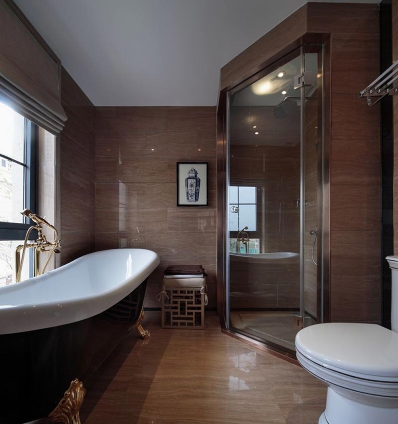 点击大图看下一张：新中式沉稳大气三居室装潢案例