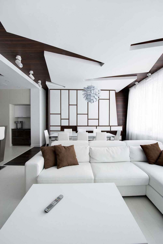 点击大图看下一张：白色现代享受二居室装修图集