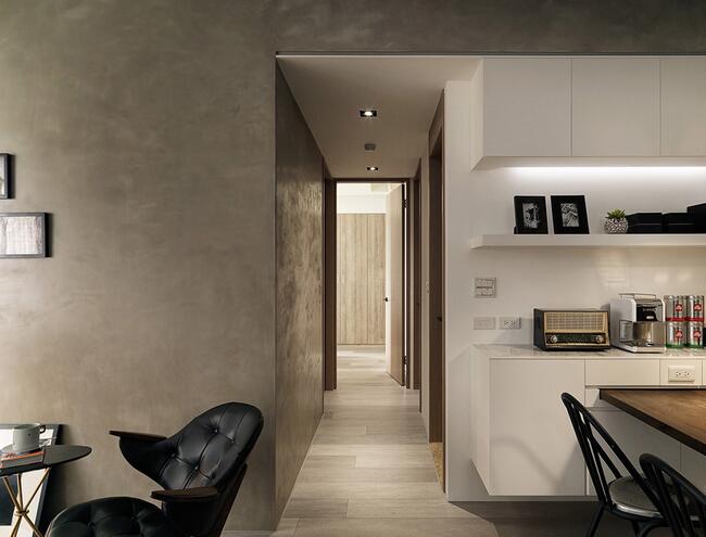 点击大图看下一张：极致时尚现代工业风两室一厅装潢设计示范