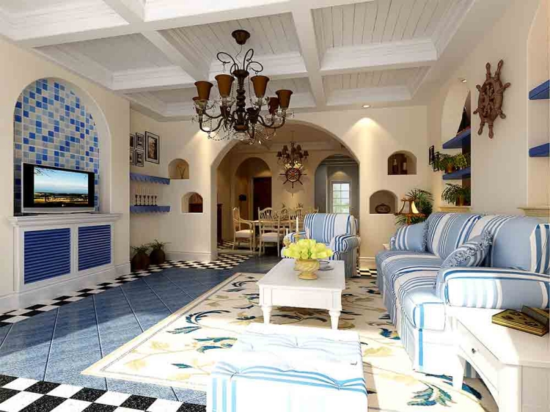 点击大图看下一张：2016地中海休闲别墅装修设计图