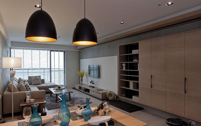 点击大图看下一张：质朴现代简约两居装修案例设计