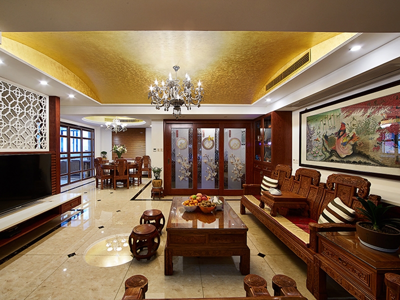 点击大图看下一张:中式风格古典二居室装修图集